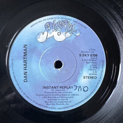Dan Hartman - Instant Replay Vinyl 7” Single