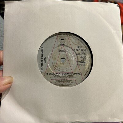 THE CHARLIE DANIELS BAND The Devil Went Down To Georgia 7” Single 1979 Vg+ Promo