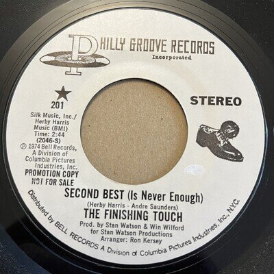ORIGINAL SOUL 45 - Finishing Touch - Second Best (Is Never Enough) 70s Dancer M-