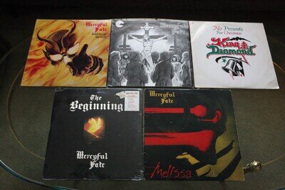 Mercyful Fate Lot Vinyl Records, 5 Total (4 Mercyful Fate, + King Diamond)