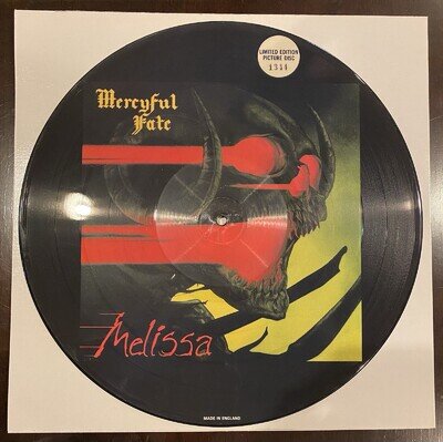 Mercyful Fate Melissa Picture Disc LP Vinyl 1983 US RARE!!!