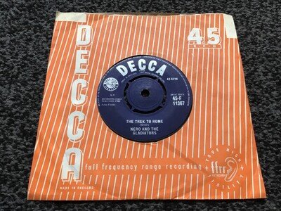 NERO AND THE GLADIATORS - THE TREK TO ROME 1961 UK SINGLE DECCA F.11367 VG+