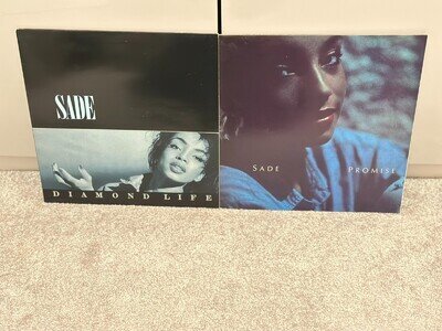 SADE - PROMISE/DIAMOND LIFE - 2 X UK LP LOT 80'S SOUL/FUNK - EX/VG