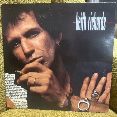 KEITH RICHARDS - TALK IS CHEAP (1988 LP) 1ST UK PRESS + Inner Sleeve