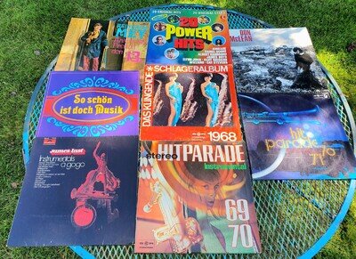 9 VINYL 60s/70s LPs Records Job Lot Don McLean James Last Reinhard Mey Pop Hits