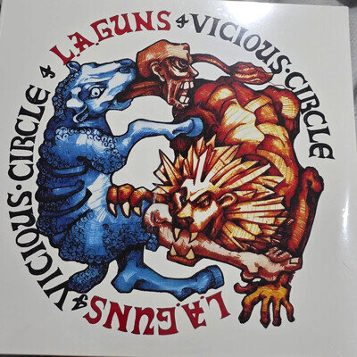 L.A. Guns – Vicious Circle 2LP COLOURED VINYL RECORD ILLUSTRATED SIDE D LA GUNS