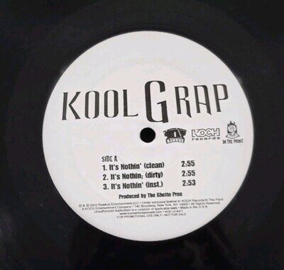 KOOL G RAP Spill Blood It's Nothin' OG US Hip Hop 12" RAWKUS DJ Scratch promo