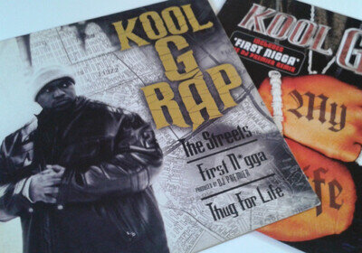 2X 12" KOOL G. RAP - THE STREETS & MY LIFE ORIGINAL U.S RAWKUS DJ PREMIER