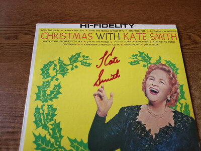 HAND SIGNED RARE 1950S EXCELLENT Kate Smith Christmas With Kate Smith RX1 LP33