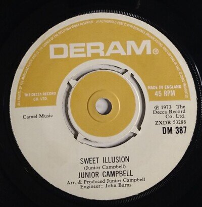 Junior Campbell Sweet Illusion 7" Single (1973) Deram DM 387