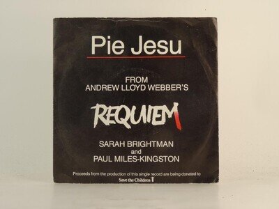 SARAH BRIGHTMAN AND PAUL MILES-KINGSTON PIE JESU (2) (78) 2 Track 7" Single incl
