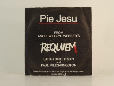 SARAH BRIGHTMAN AND PAUL MILES-KINGSTON PIE JESU (3) (78) 2 Track 7" Single incl