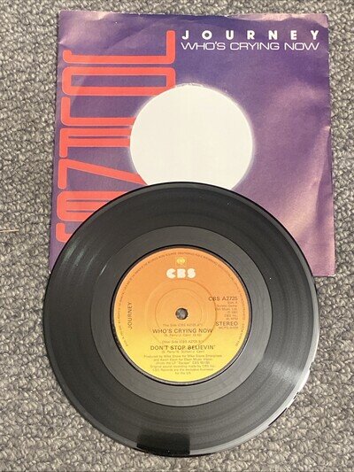 Journey Who's Crying Now, Don’t Stop Believing, CBS A2725 1981 1st Press Ex+