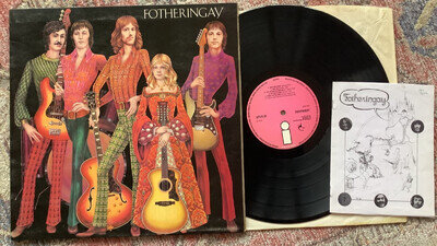 Fotheringay sandy denny LP UK 1970 pink Island + Fotheringay Nick Drake program