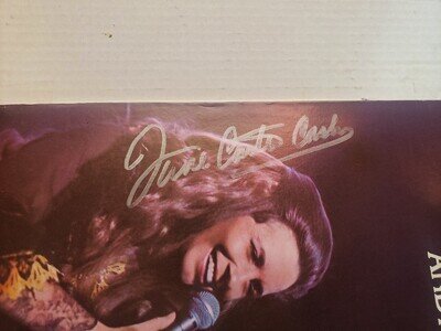 HAND SIGNED June Carter Cash 1970s VG++ Johnny Cash And His Woman LP33 SEE NOTES