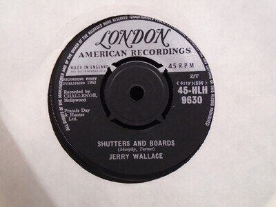 JERRY WALLACE " SHUTTERS AND BOARDS " Or. UK LONDON EX+ COND.