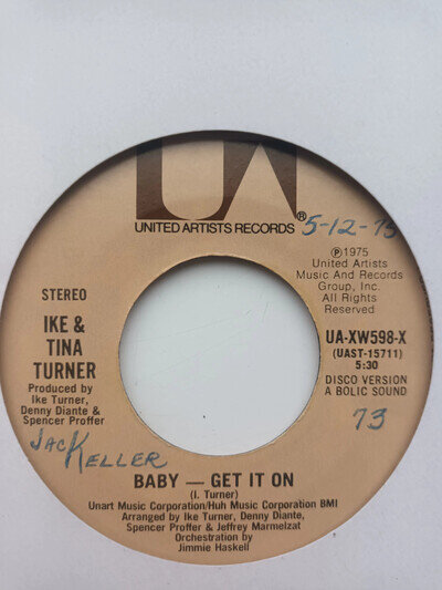 Ike and Tina Turner – Baby, Get It On – 7-inch Single