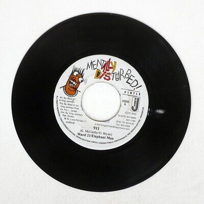 Ward 21 / Elephant Man 911 MENTALLY DISTURBED VINYLS none Jamaica VINYL 7