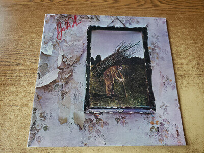 JOHN BONHAM AUTOGRAPH 197Os VG++ LED ZEPPELIN UNTITLED (MATRIX 712286 ) LP33