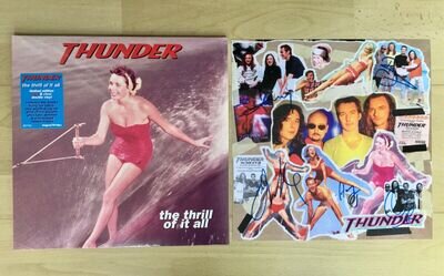 Thunder - The Thrill of It All Coloured Vinyl 2 x LP Set + Signed Art Print New