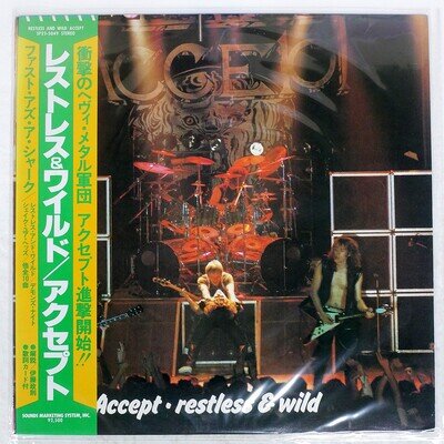 ACCEPT RESTLESS AND WILD SMS SP255049 Japan OBI INSERT VINYL LP