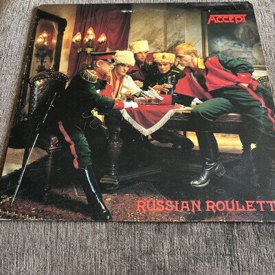 Accept Russian Roulette Vinyl LP 1986 Rock/Metal 12