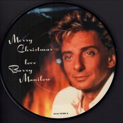 Barry Manilow Jingle Bells 7" vinyl UK Arista 1991 Limited edition pic disc