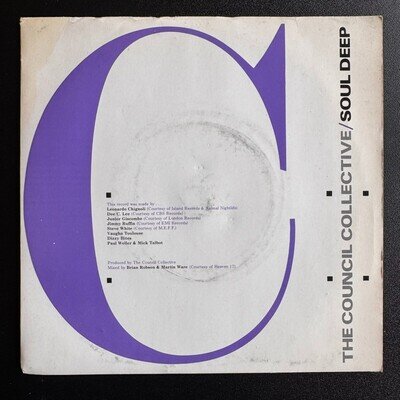 THE COUNCIL COLLECTIVE - SOUL DEEP 7" Vinyl Single EX Cond