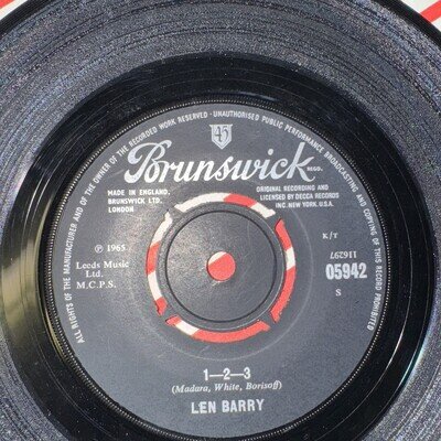 Len Barry - 1-2-3 - UK Brunswick Records In EX Condition