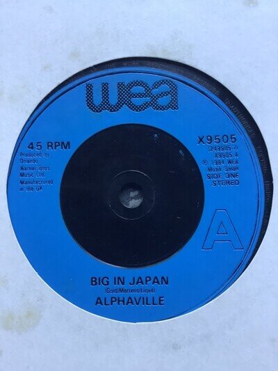 Alphaville 'Big In Japan' 7" Vinyl 1984 WEA Records Very Good
