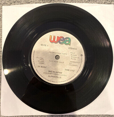 45 RPM Alphaville-Big In Japan/Seeds Vinyl 7" 1984 WEA 24 9505 7. Promo EX.cond.
