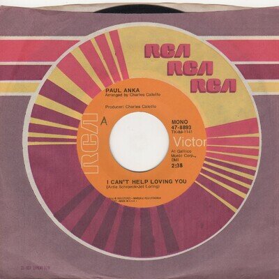 Paul Anka I Can't Help Loving You RCA (orange) 47-8893 Soul Northern Motown