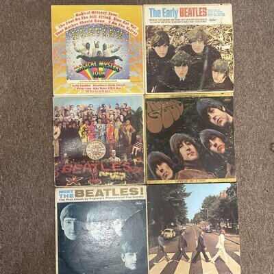 Beatles Lot Vinyl LP The Magical Mystery Sgt Pepper Worn