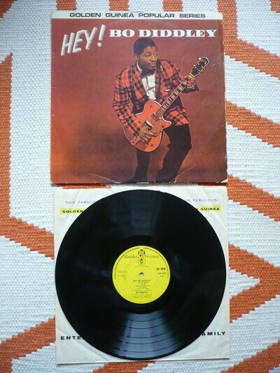 Bo Diddley Hey! Bo Diddley Vinyl UK 1962 / 1966 Pye Golden Guinea Press Chess LP