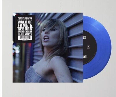 Miley Cyrus Walk of Fame /Reborn UO 7” Vinyl Blue - Something Beautiful Sealed