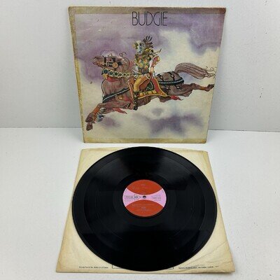 Budgie Self Titled Vinyl LP Record VG+/VG 1971 1st Press Red/Pink Label MKPS2018