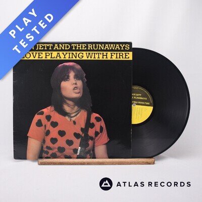 Joan Jett I Love Playing With Fire LP Vinyl Record LAKER 1 Cherry Red - VG+/VG+