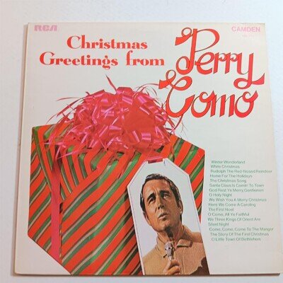 Christmas Greetings From Perry Como 1984 VINYL LP / POP CROONER XMAS / EX