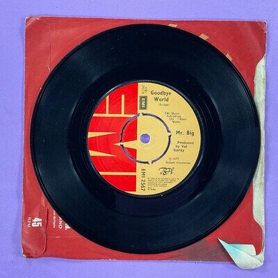 Mr. Big, Romeo/Goodbye World 7’ Vinyl Single Records