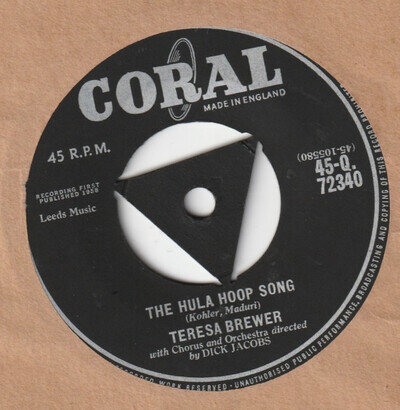 TERESA BREWER THE HULA HOOP SONG NICE COPY