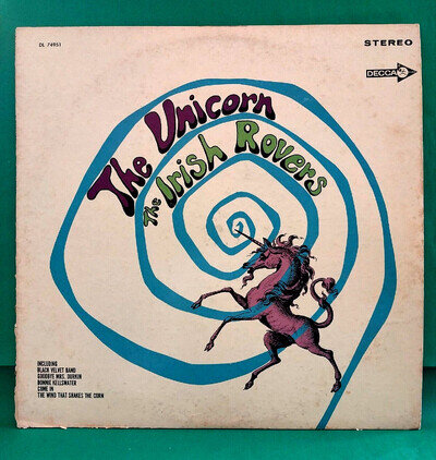 Vintage THE UNICORN The IRISH ROVERS Vinyl LP Album 1967 DL74951 DECCA EXC