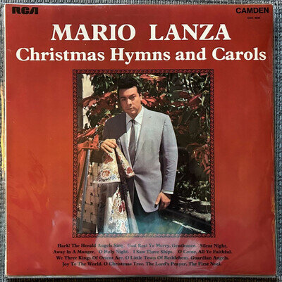 MARIO LANZA CHRISTMAS HYMNS AND CAROLS 12" LP - COVER EX - VINYL EX+ CONDITION
