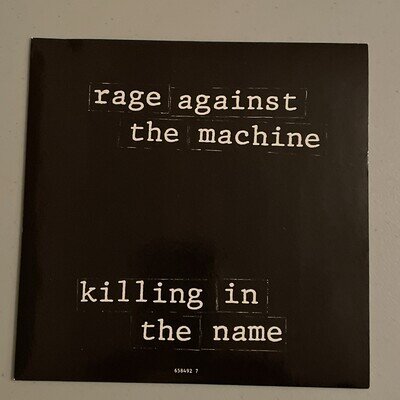 Rage Against The Machine 1993 7 inch White Vinyl Single Killing In The Name Rare