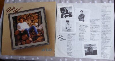 RANDY TRAVIS OLD 8 x 10 1988 NEAR MINT USA LP LYRIC INNER