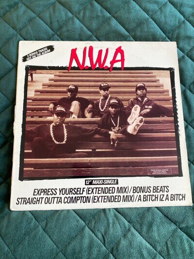 N.W.A / Express Yourself 12" Single Vinyl Ruthless Record VL7207 EAZY-E ICE CUBE