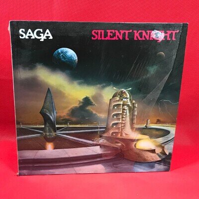 SAGA Silent Knight 1990 Danish vinyl LP + INNER Too Much to Lose Don't Be Late