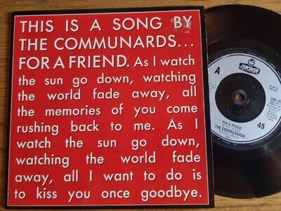 The Communards – For A Friend 1988 London Records 7”
