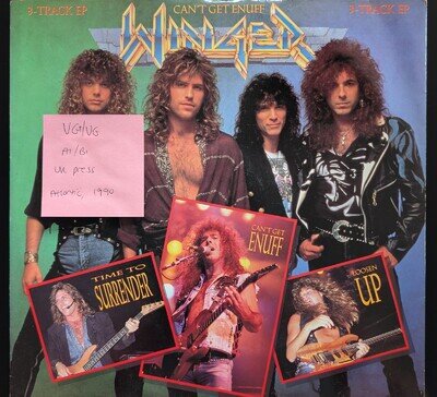 Winger Can't Get Enuff Vinyl Record VG+/VG A6112T 1990