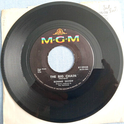 RONNIE SAVOY, THE BIG CHAIN, 1960 US MGM, SOUL, VINYL VG+ PLAYS BETTER.