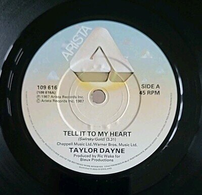 TAYLOR DAYNE-TELL IT TO MY HEART 1987 VINYL-ARISTA 109 616 *EX*